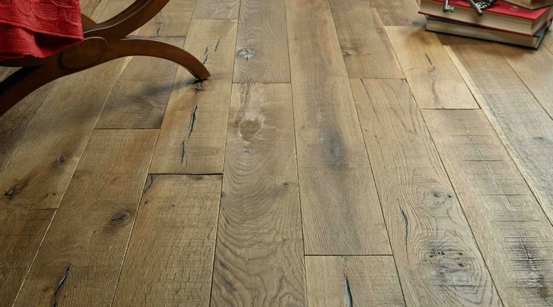 Rustic wooden flooring