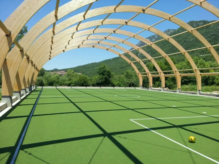 Elastic sports flooring