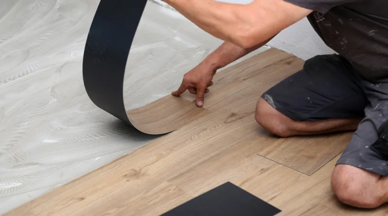 Installing vinyl flooring outdoors