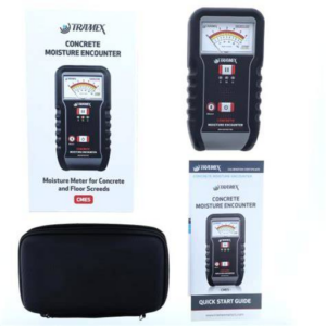 Tramex CME5 concrete moisture encounter meter with case and quick guide