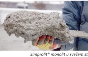 Simprolit monolit u svežem stanju