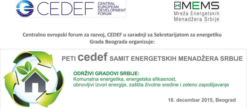 Peti CEDEF samit energetskih menadžera Srbije