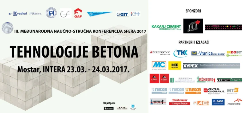 Tehnologije betona - SFERA 2017