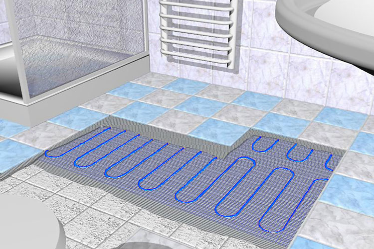 Rovex inženjering d.o.o. - mreža kablova za podno grejanje u kupatilu