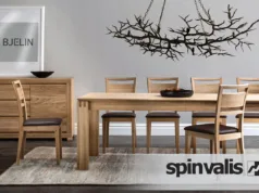 Sto i stolice od drveta Bjelin SpinValis