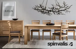 Sto i stolice od drveta Bjelin SpinValis
