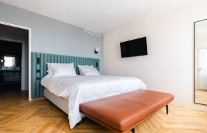 Prunus podne obloge u enterijeru spavaće sobe / foto: Prunus