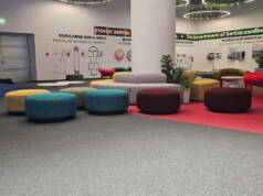 BLOQ Traditional tekstilne ploče u showroom-u EXPO 2027 / foto: MODULARNI PODOVI