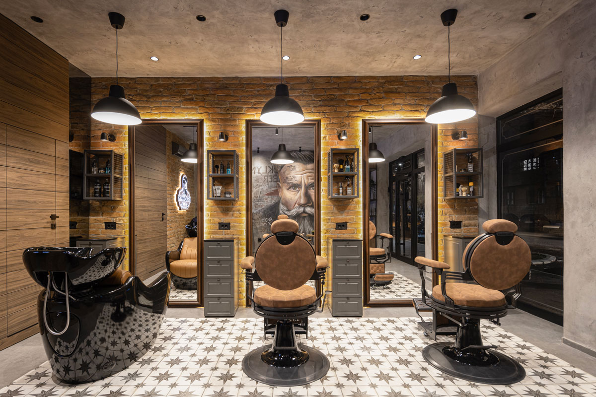 projekat: Berbernica Brooklyn Barber / autor projekta: Arhitektura Buđevac / foto: Mladen Jovanović