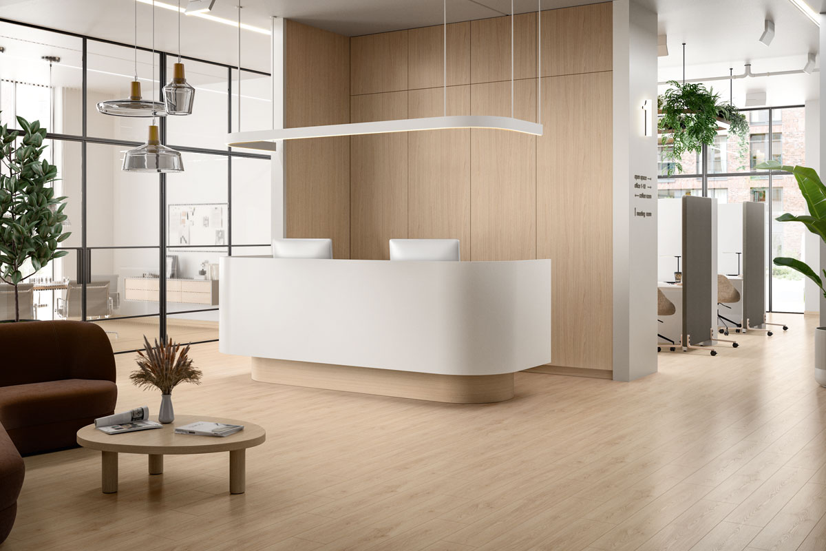 Decor Match / Pod EL2240 Jasen Avio svetli / Nameštaj: H1204 TM22 Jasen Lugano natur svetli / foto: EGGER