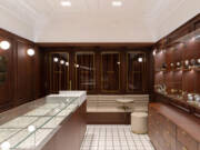 Projekat: Spatial Objectives – Podne obloge inspirišu ambijent stvarajući atmosferu zanatske autentičnosti Projekat: Zlatara Vetini, Svilajnac, enterijer / autor projekta: Spatial Objectives / foto: Strahinja Petrović