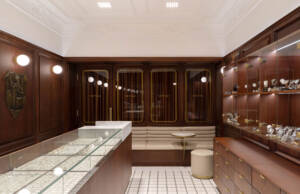 Projekat: Spatial Objectives – Podne obloge inspirišu ambijent stvarajući atmosferu zanatske autentičnosti Projekat: Zlatara Vetini, Svilajnac, enterijer / autor projekta: Spatial Objectives / foto: Strahinja Petrović