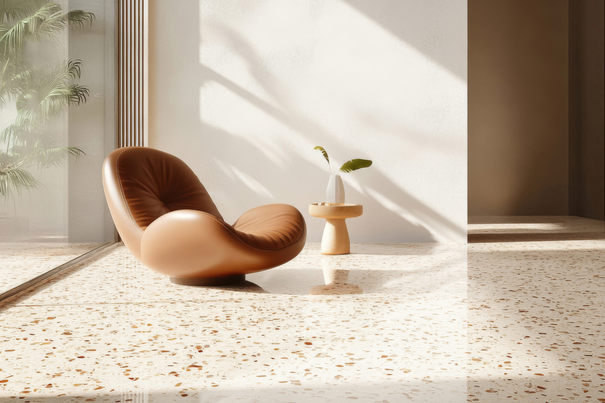 Terrazzo pod u modernom enterijeru / foto: freepik.com