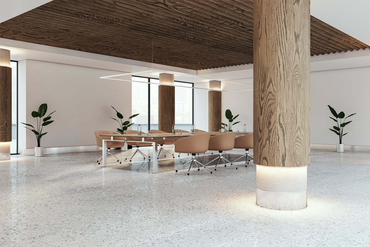 Terrazzo pod u enterijeru kancelarije / foto: freepik.com