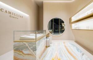 projekat: Studio Miloš Milivojević – Enterijer kao pažljivo režirano scensko iskustvo projekat: Draguljarnica Camillias Geneva / autor projekta: Studio Miloš Milivojević / foto: Miloš Martinović