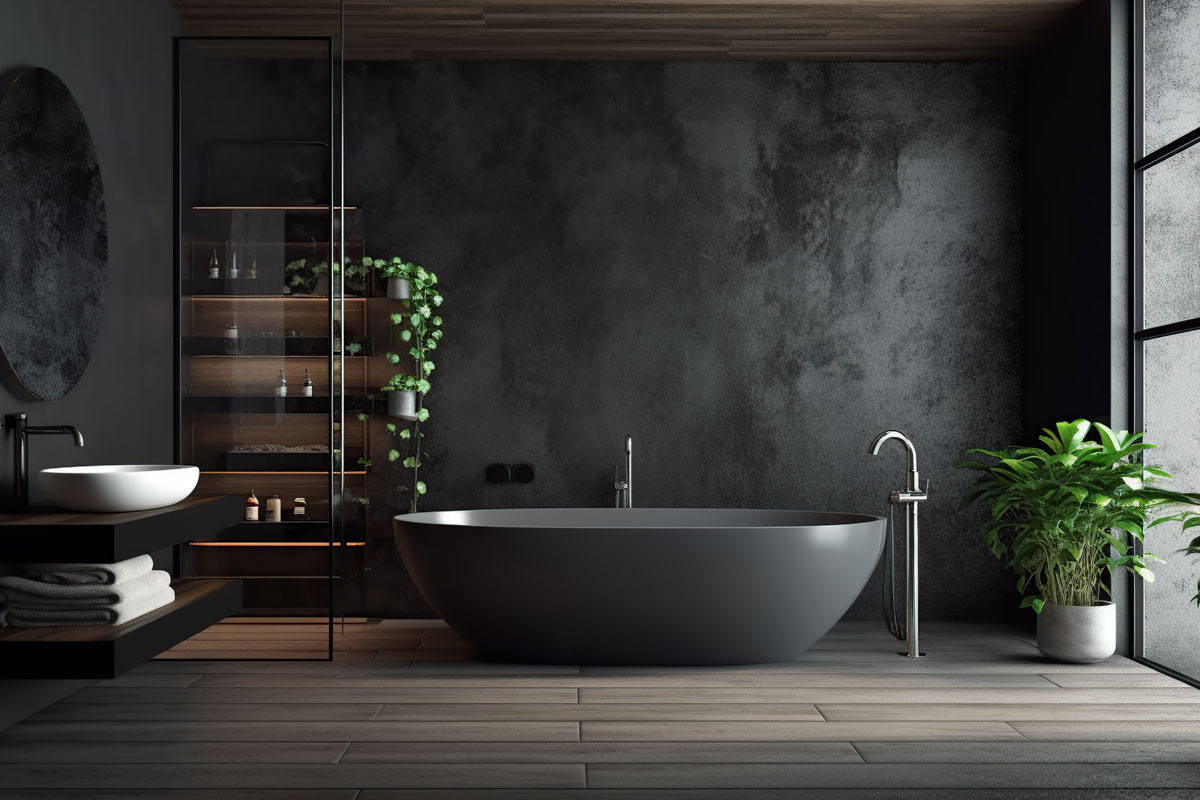 Crni podovi u kupatilu / foto: freepik.com